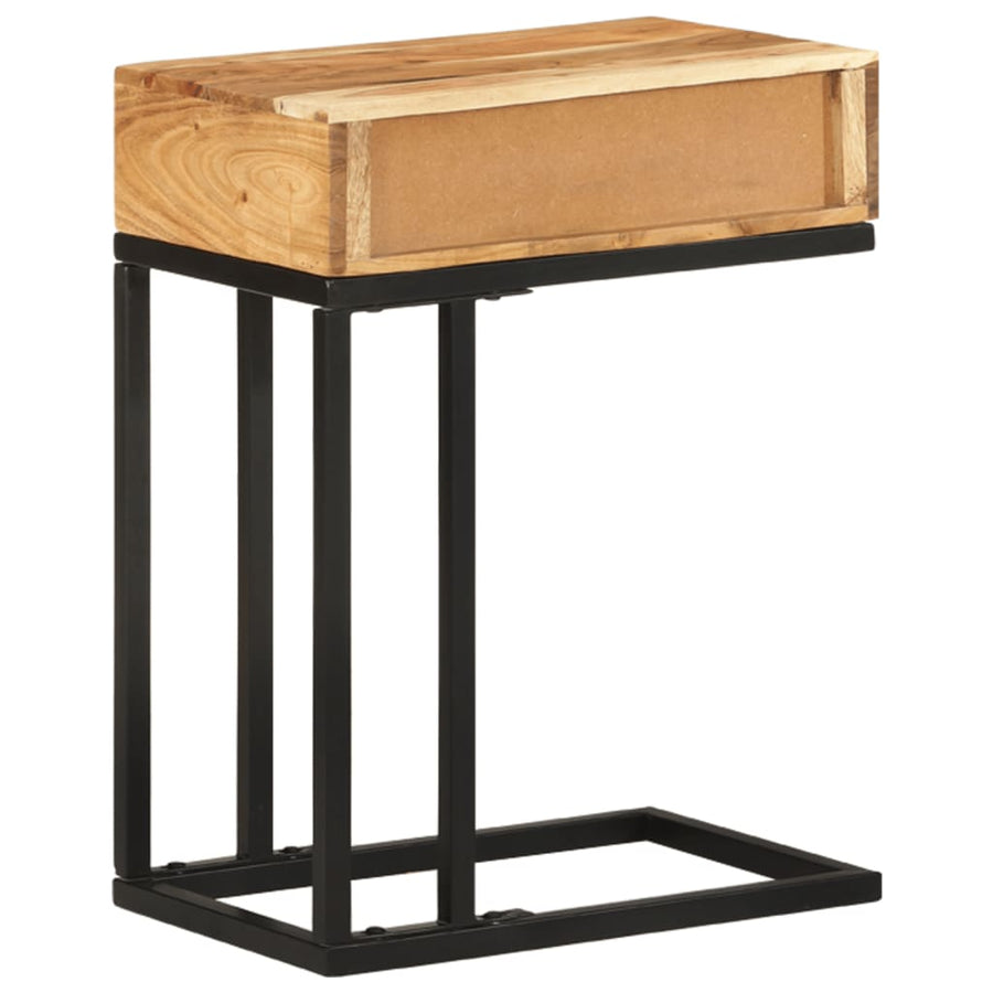 Bijzettafel U-Vormig 45X30X6 Cm Massief acaciahout