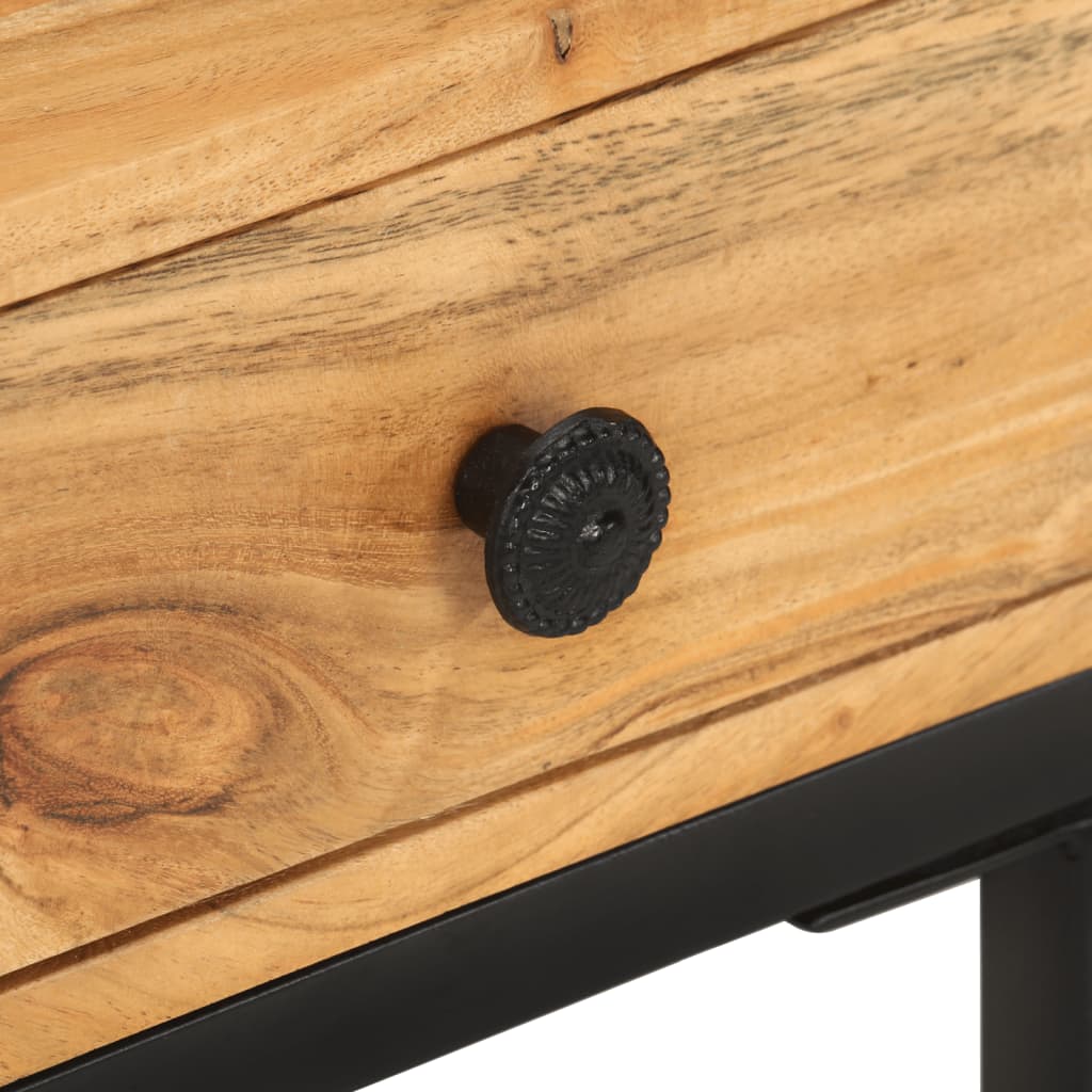 Bijzettafel U-Vormig 45X30X6 Cm Massief acaciahout