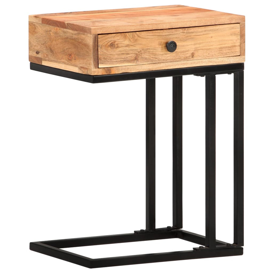 Bijzettafel U-Vormig 45X30X6 Cm Massief acaciahout