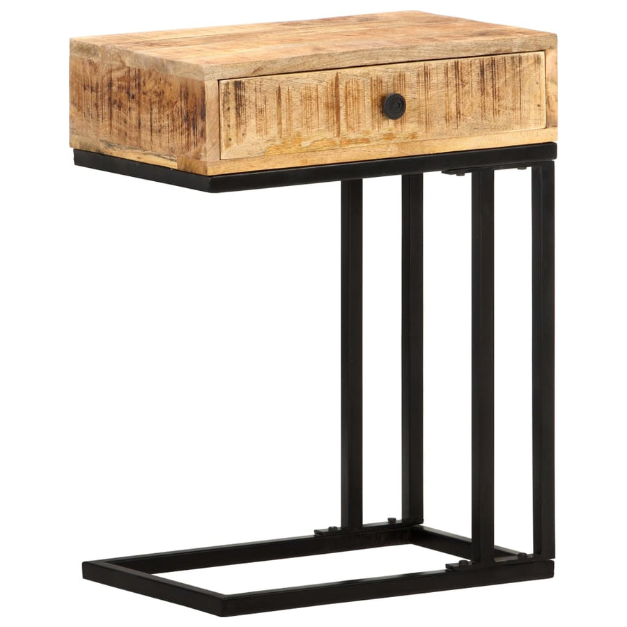 Bijzettafel U-Vormig 45X30X6 Cm massief mangohout
