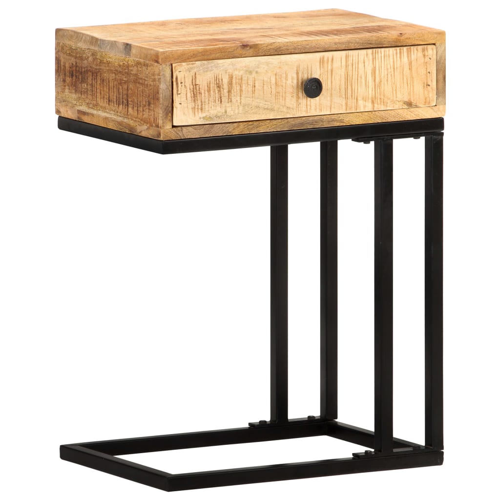 Bijzettafel U-Vormig 45X30X6 Cm massief mangohout
