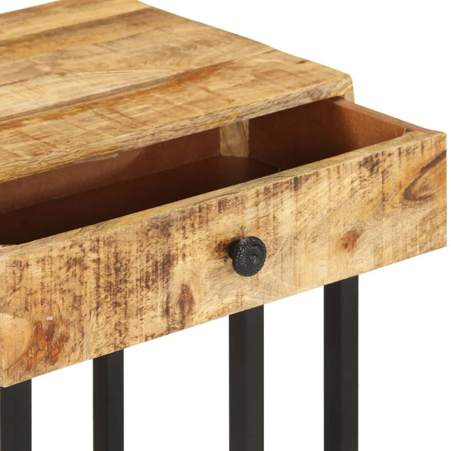 Bijzettafel U-Vormig 45X30X6 Cm massief mangohout