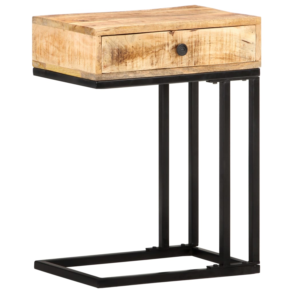 Bijzettafel U-Vormig 45X30X6 Cm massief mangohout