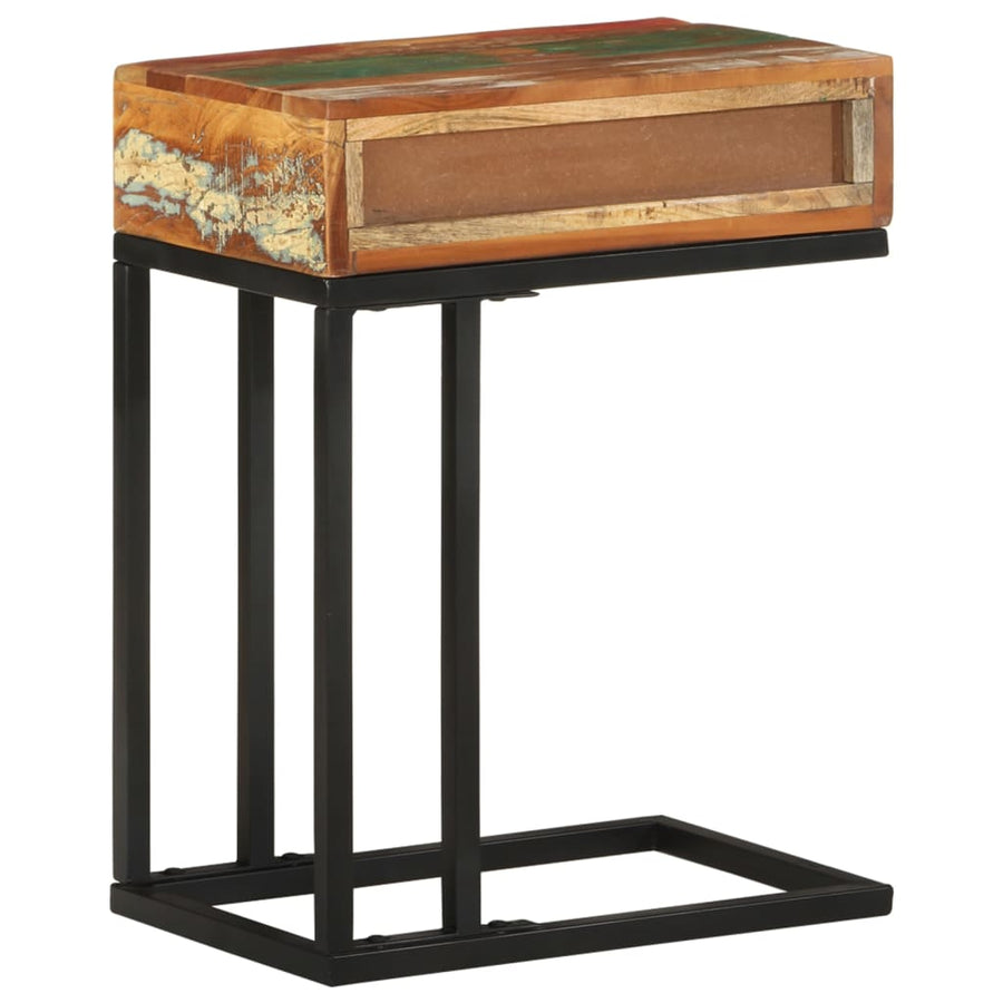 Bijzettafel U-Vormig 45X30X6 Cm massief gerecycled hout