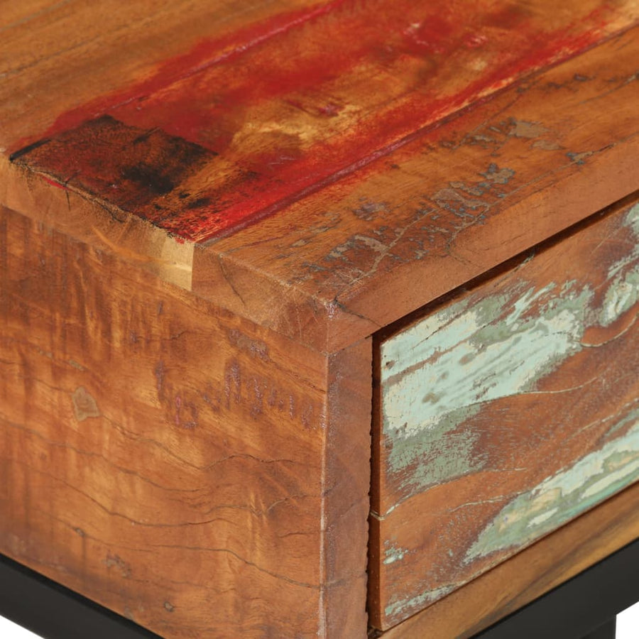Bijzettafel U-Vormig 45X30X6 Cm massief gerecycled hout