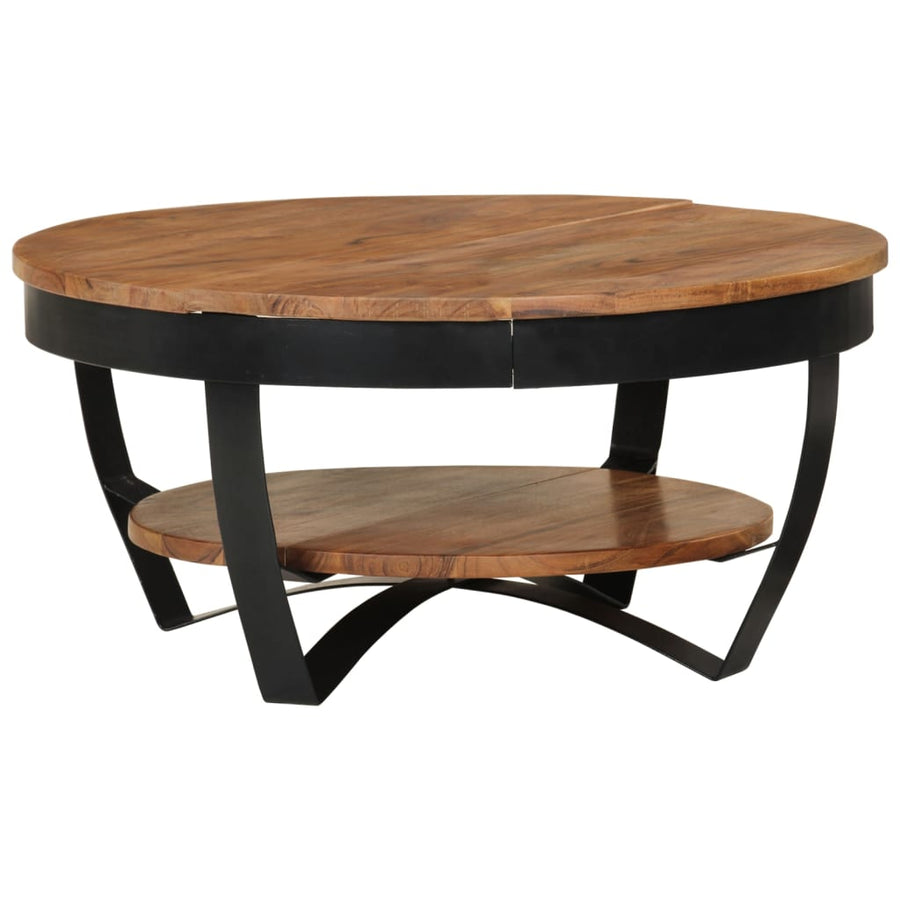 Salontafel 65X65X32 Cm Massief Acaciahout 1 65 x 32 cm