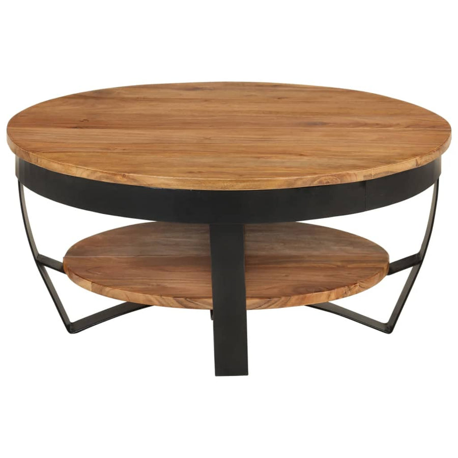 Salontafel 65X65X32 Cm Massief Acaciahout 1 65 x 32 cm