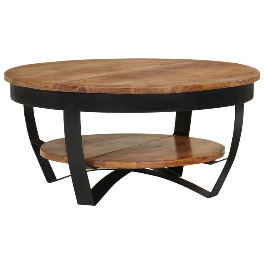 Salontafel 65X65X32 Cm Massief Acaciahout 1 65 x 32 cm