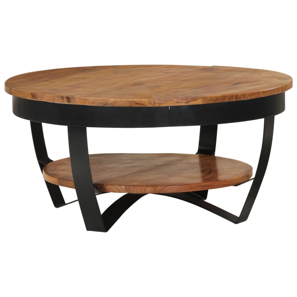 Salontafel 65X65X32 Cm Massief Acaciahout 1 65 x 32 cm