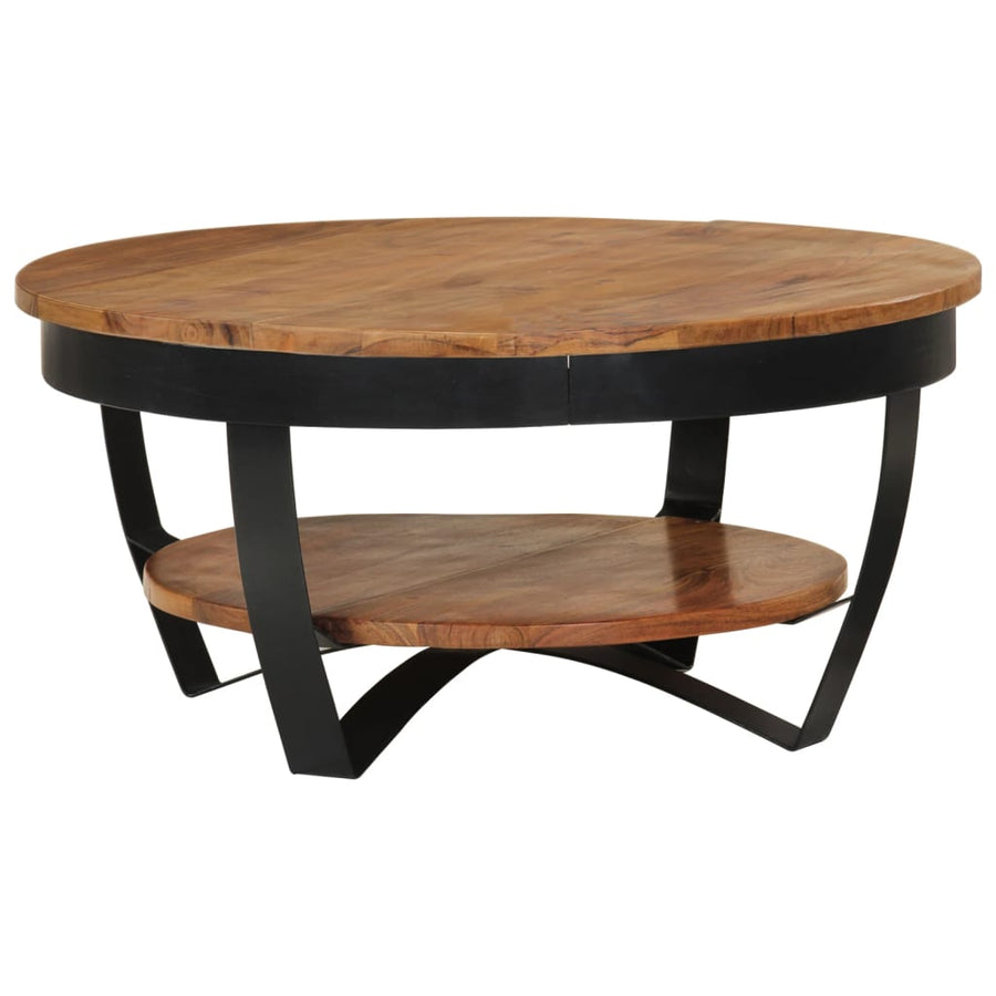 Salontafel 65X65X32 Cm Massief Acaciahout 1 65 x 32 cm