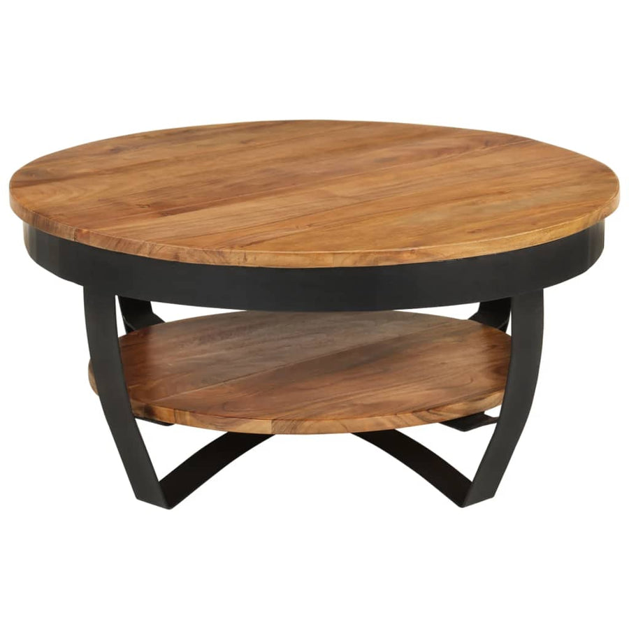 Salontafel 65X65X32 Cm Massief Acaciahout 1 65 x 32 cm