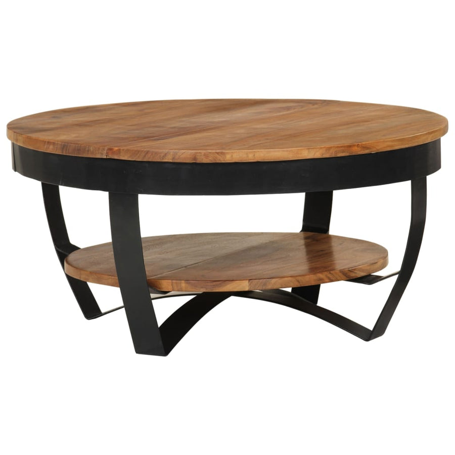 Salontafel 65X65X32 Cm Massief Acaciahout 1 65 x 32 cm