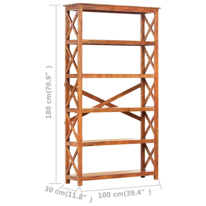 Boekenkast Acaciahout Met Honingafwerking 100 x 30 x 180 cm