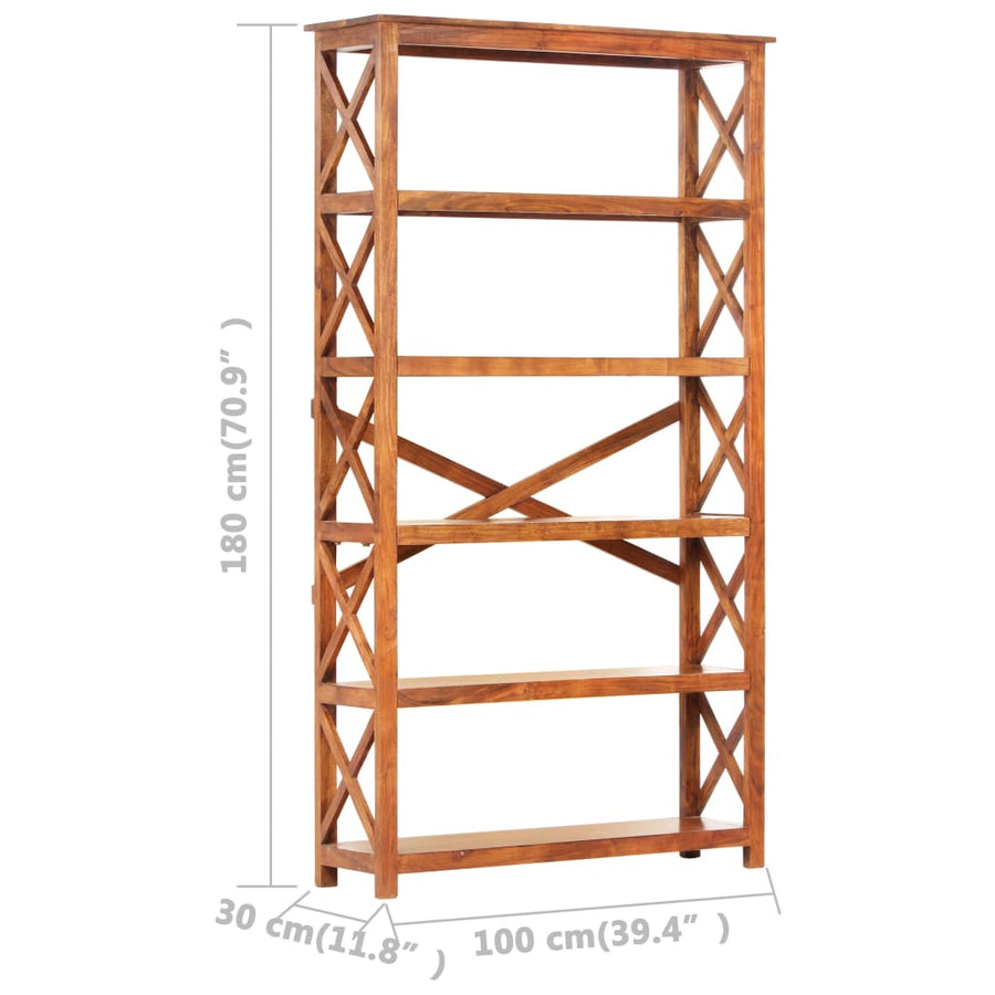 Boekenkast Acaciahout Met Honingafwerking 100 x 30 x 180 cm
