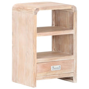 Nachtkastje 40x30x60 cm massief acaciahout wit
