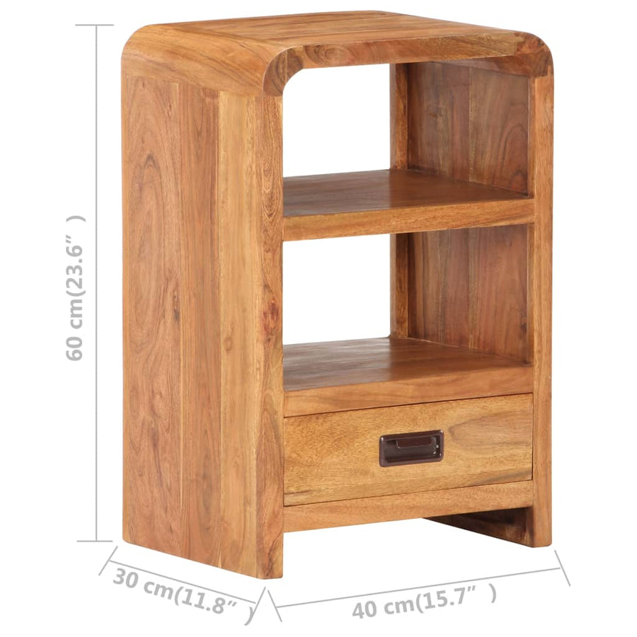 Nachtkastje 40x30x60 cm acaciahout met honingafwerking