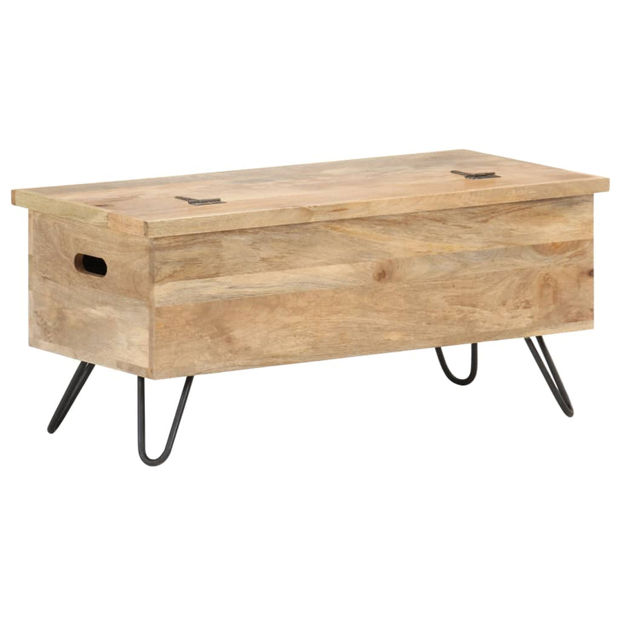 Opbergkist 90X40X45 Cm Massief Mangohout