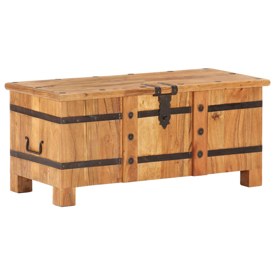 Opbergkist 90X40X40 Cm Massief Acaciahout Donkerbruin