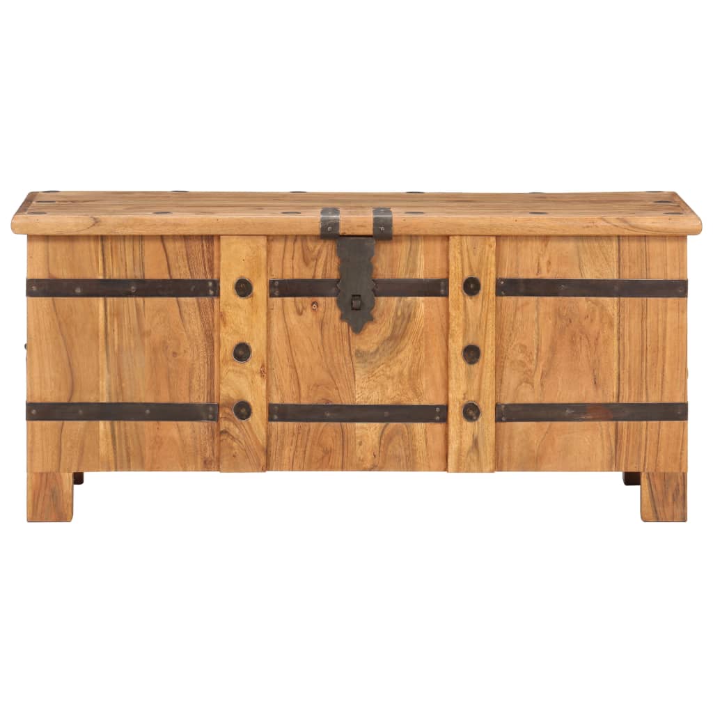 Opbergkist 90X40X40 Cm Massief Acaciahout Donkerbruin