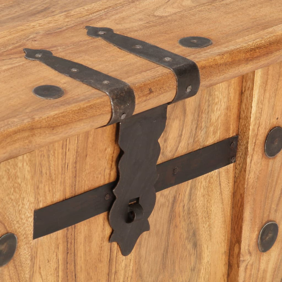 Opbergkist 90X40X40 Cm Massief Acaciahout Donkerbruin