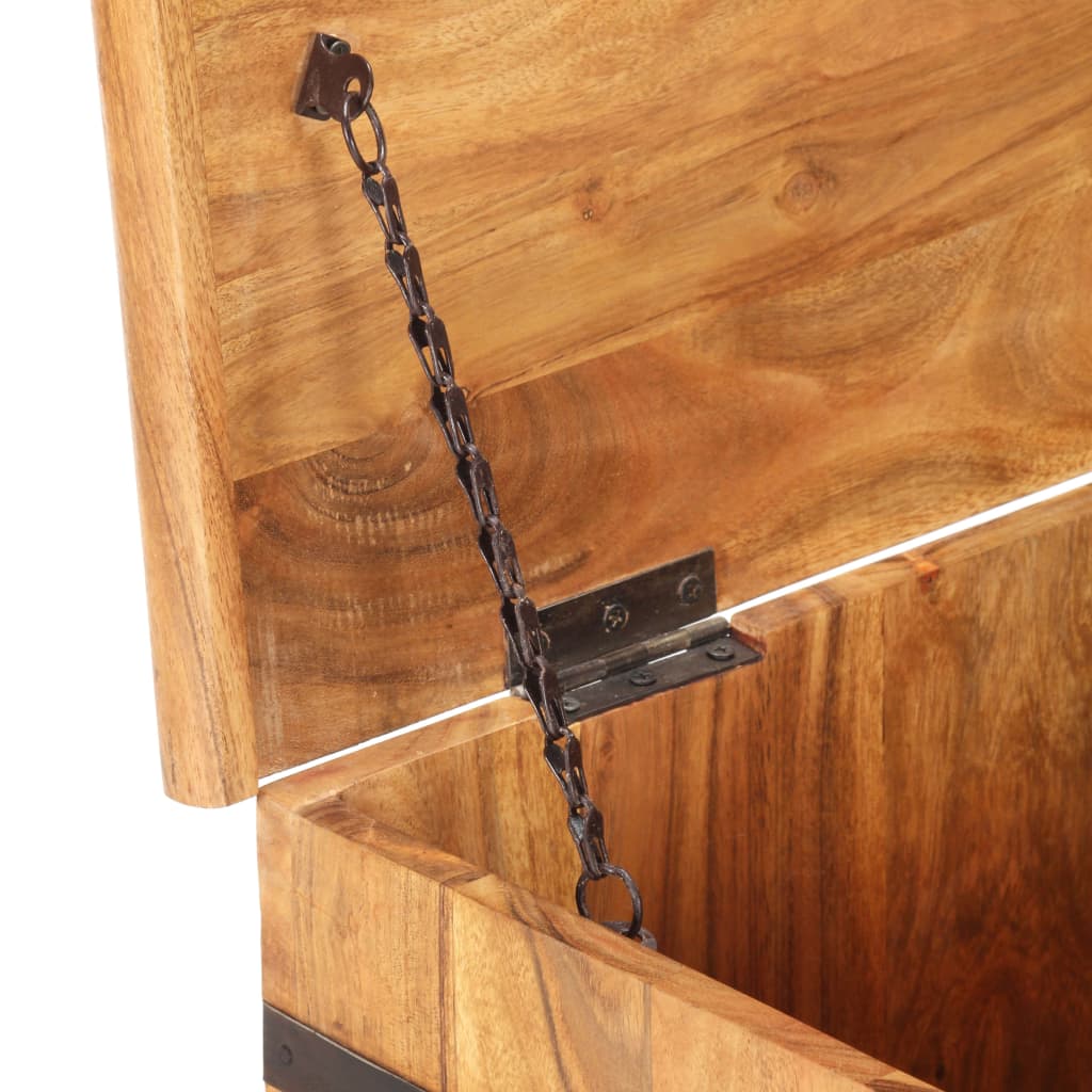 Opbergkist 90X40X40 Cm Massief Acaciahout Donkerbruin