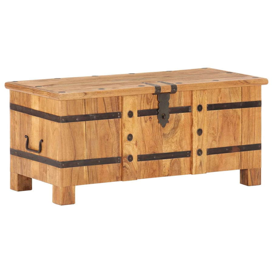 Opbergkist 90X40X40 Cm Massief Acaciahout Donkerbruin