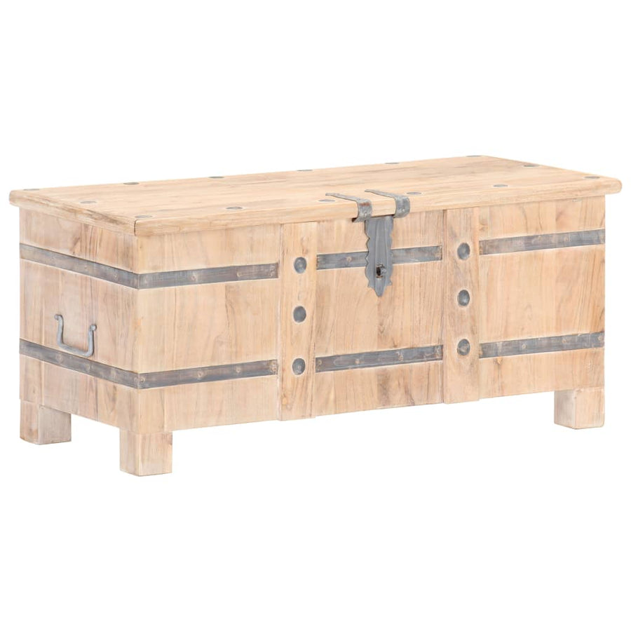 Opbergkist 90X40X40 Cm Massief Acaciahout Lichtbruin