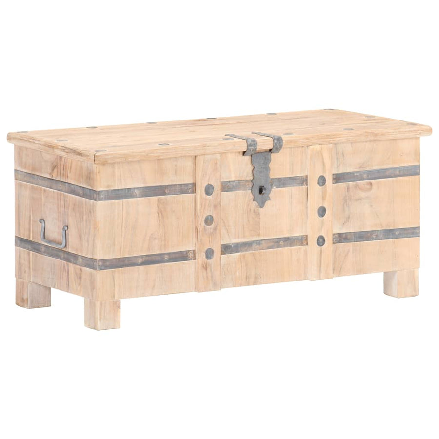Opbergkist 90X40X40 Cm Massief Acaciahout Lichtbruin