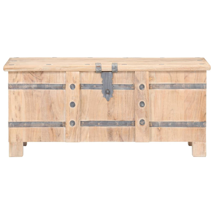 Opbergkist 90X40X40 Cm Massief Acaciahout Lichtbruin