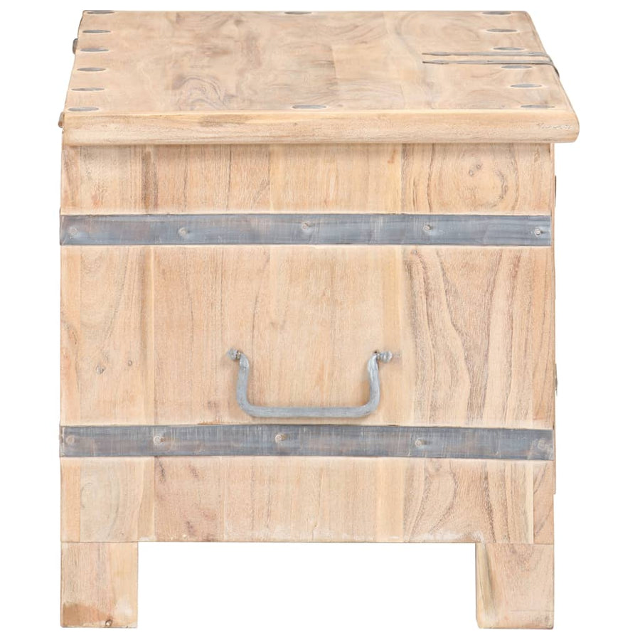 Opbergkist 90X40X40 Cm Massief Acaciahout Lichtbruin