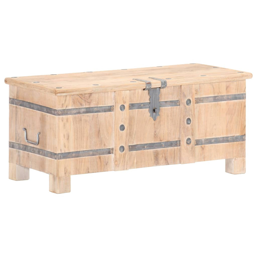 Opbergkist 90X40X40 Cm Massief Acaciahout Lichtbruin