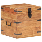 Trunk 40x40x40 cm solid acacia wood