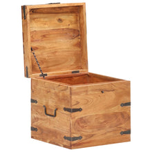 Kist Massief Acaciahout 40 x 40 x 40 cm Donkerbruin
