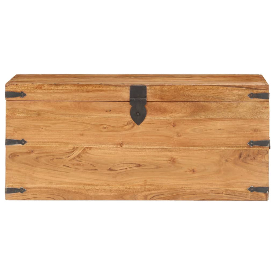 Kist Massief Acaciahout 90 x 40 x 40 cm Donkerbruin