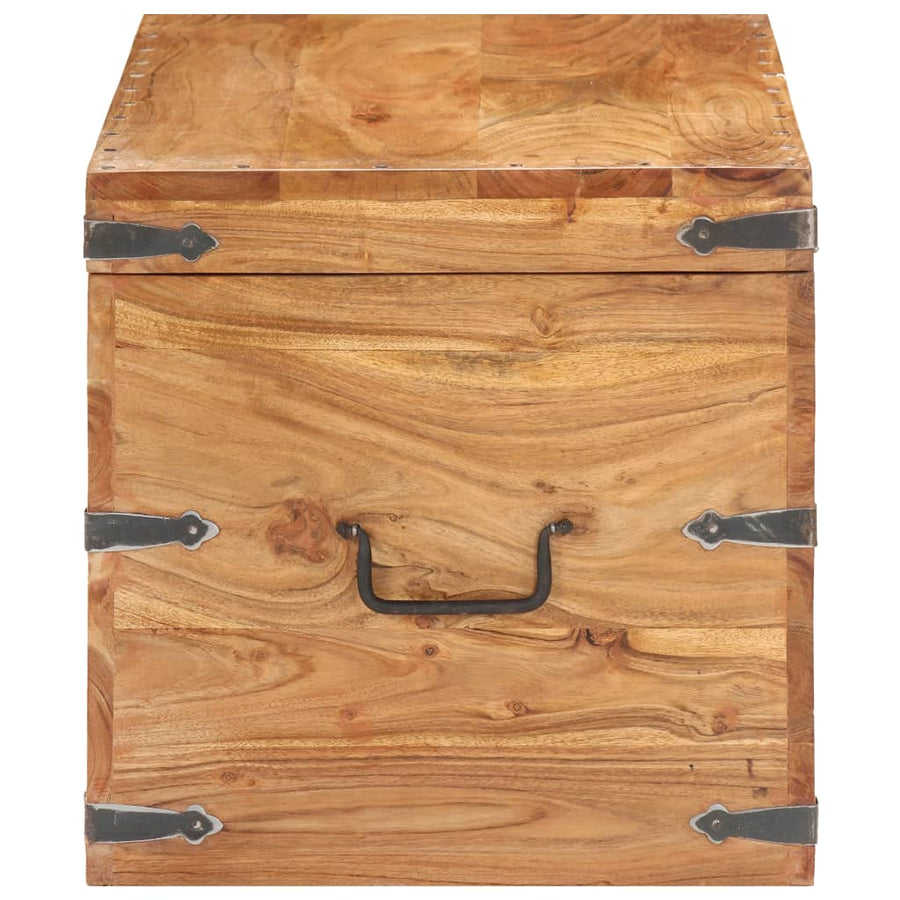 Kist Massief Acaciahout 90 x 40 x 40 cm Donkerbruin