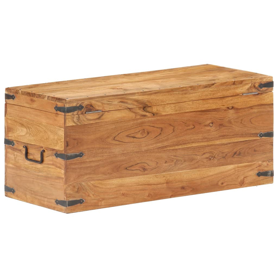 Kist Massief Acaciahout 90 x 40 x 40 cm Donkerbruin
