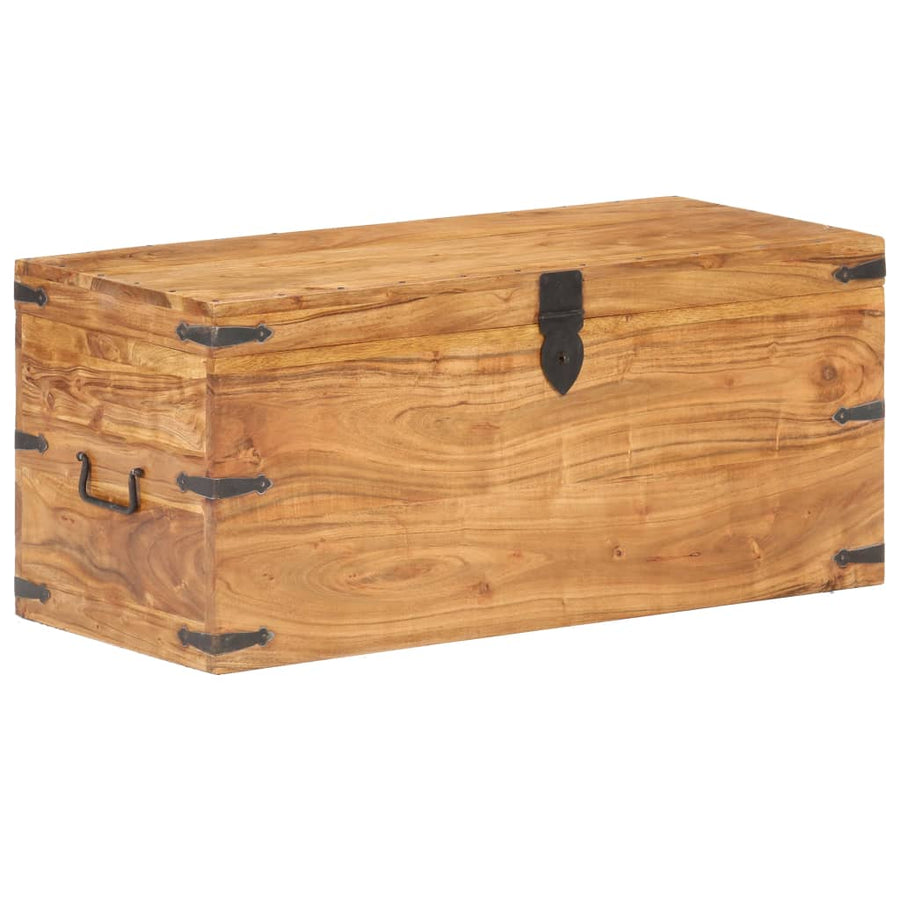 Kist Massief Acaciahout 90 x 40 x 40 cm Donkerbruin