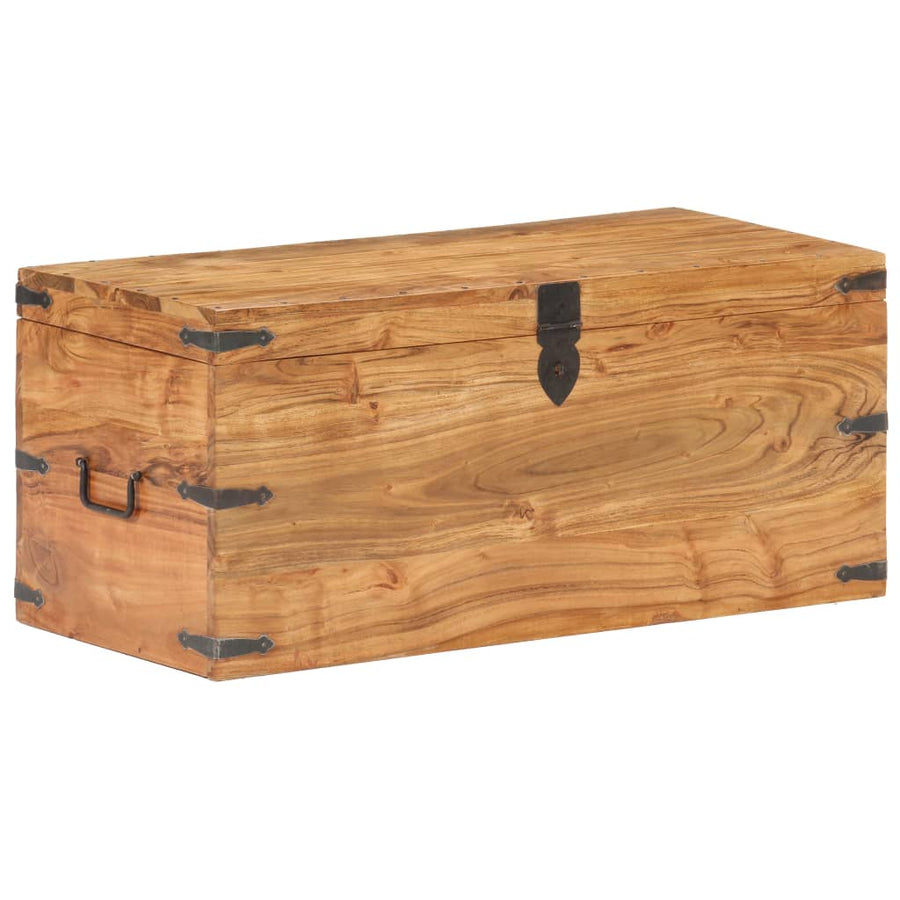 Kist Massief Acaciahout 90 x 40 x 40 cm Donkerbruin
