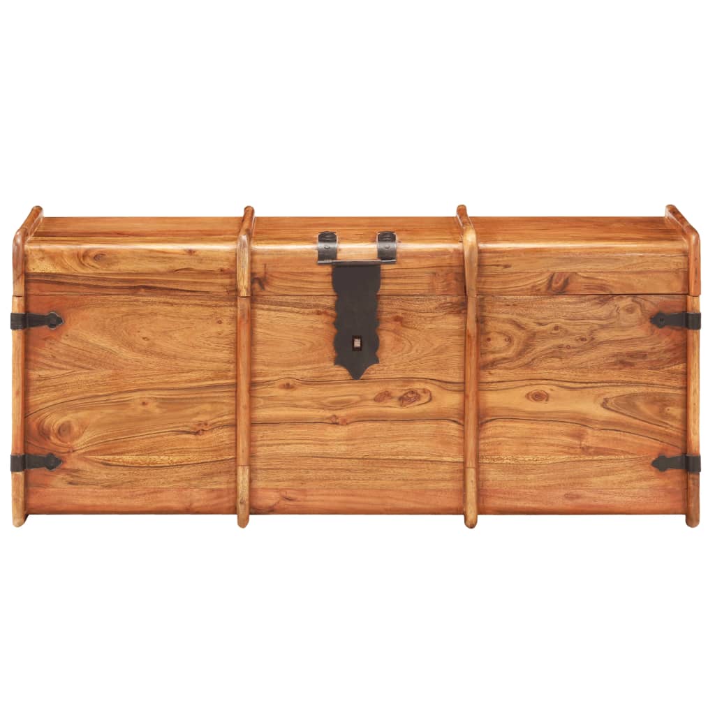 Opbergkist 90X40X40 Cm Massief Acaciahout 90 x 40 x 40 cm Donkerbruin