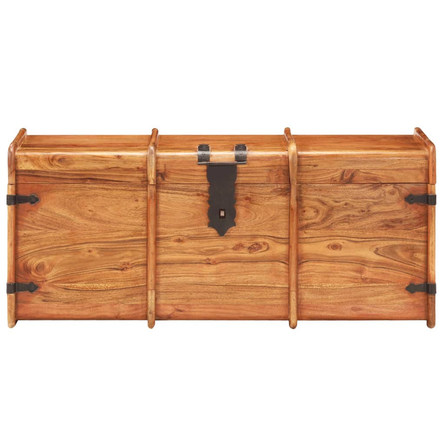 Opbergkist 90X40X40 Cm Massief Acaciahout 90 x 40 x 40 cm Donkerbruin