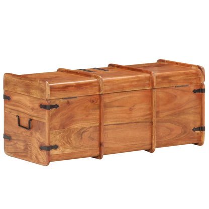 Opbergkist 90X40X40 Cm Massief Acaciahout 90 x 40 x 40 cm Donkerbruin
