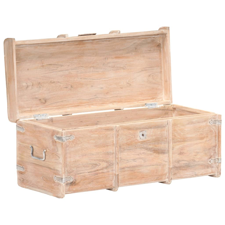Opbergkist Massief Acaciahout 90 x 40 x 40 cm Lichtbruin