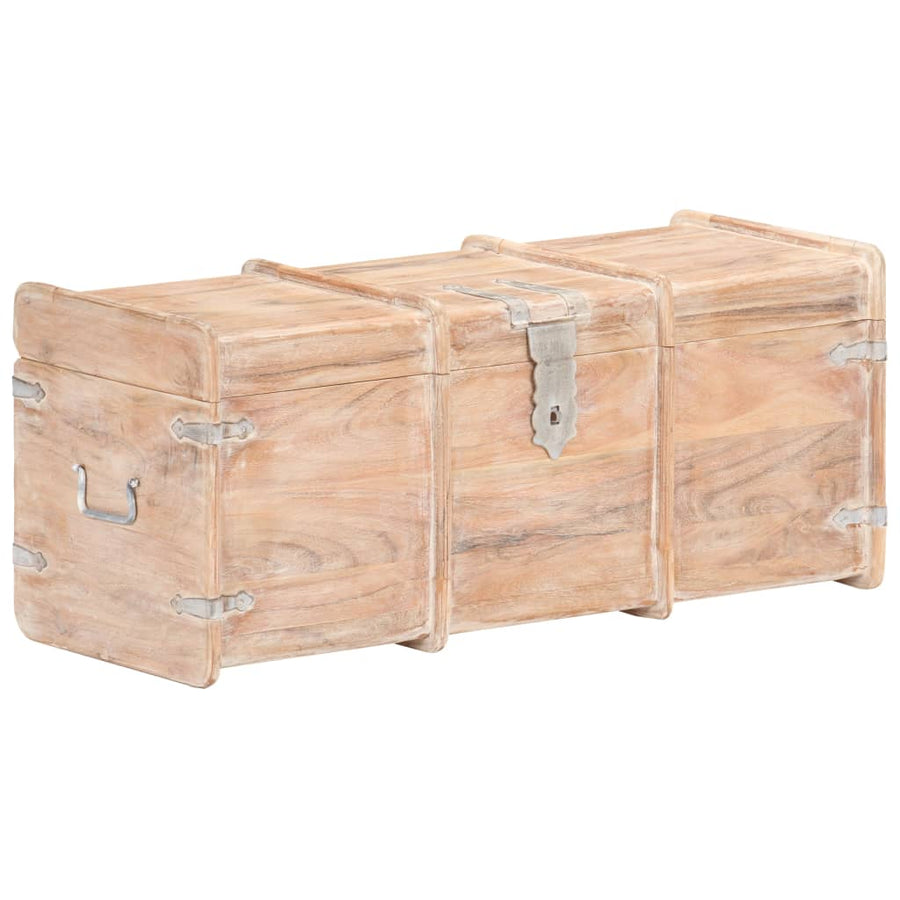 Opbergkist Massief Acaciahout 90 x 40 x 40 cm Lichtbruin