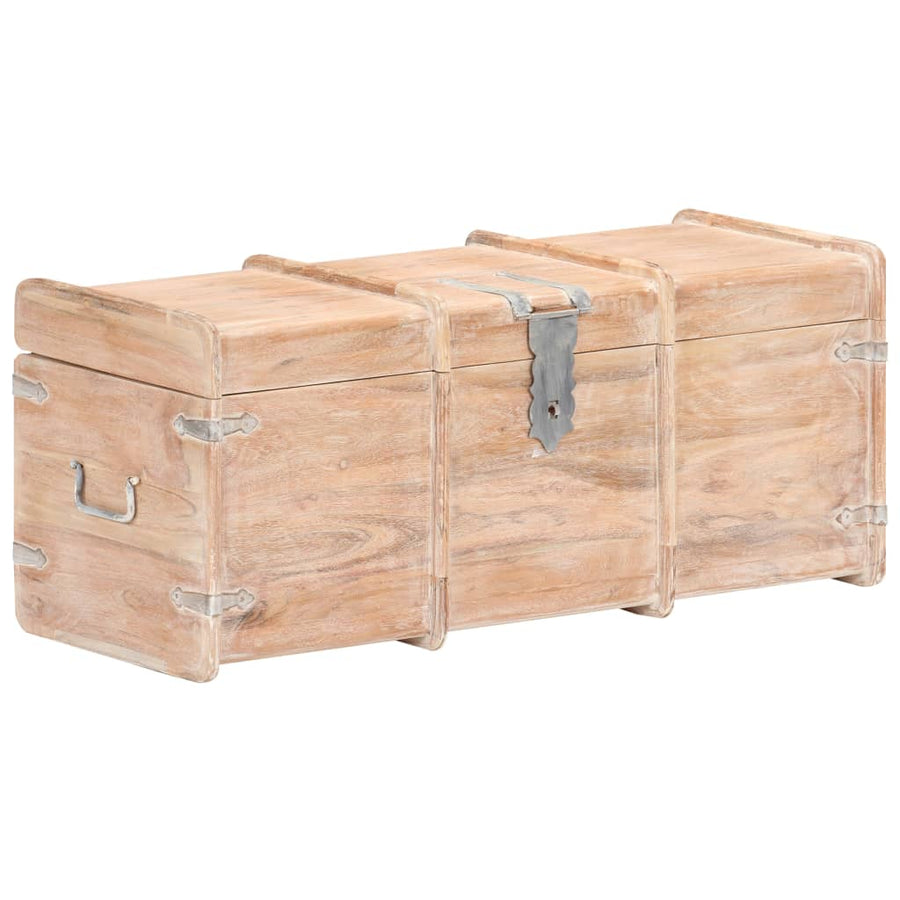 Opbergkist Massief Acaciahout 90 x 40 x 40 cm Lichtbruin