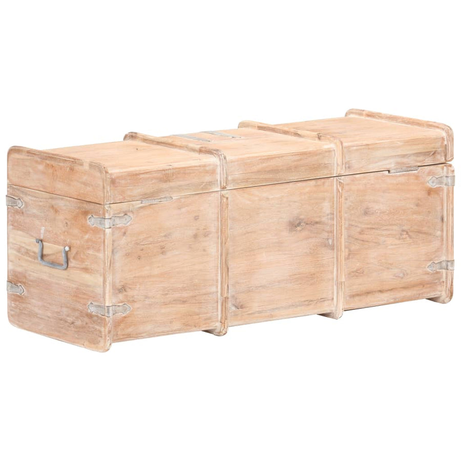 Opbergkist Massief Acaciahout 90 x 40 x 40 cm Lichtbruin
