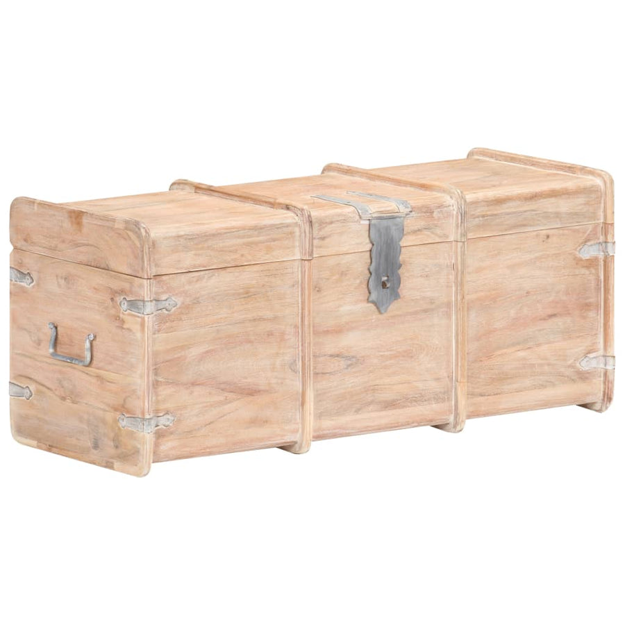 Opbergkist Massief Acaciahout 90 x 40 x 40 cm Lichtbruin