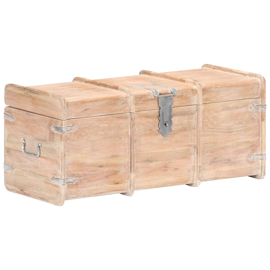 Opbergkist Massief Acaciahout 90 x 40 x 40 cm Lichtbruin