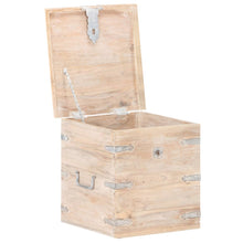 Opbergkist 40X40X40 Cm Massief Acaciahout 1 Lichtbruin