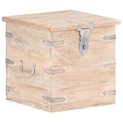 Opbergkist 40X40X40 Cm Massief Acaciahout 1 Lichtbruin