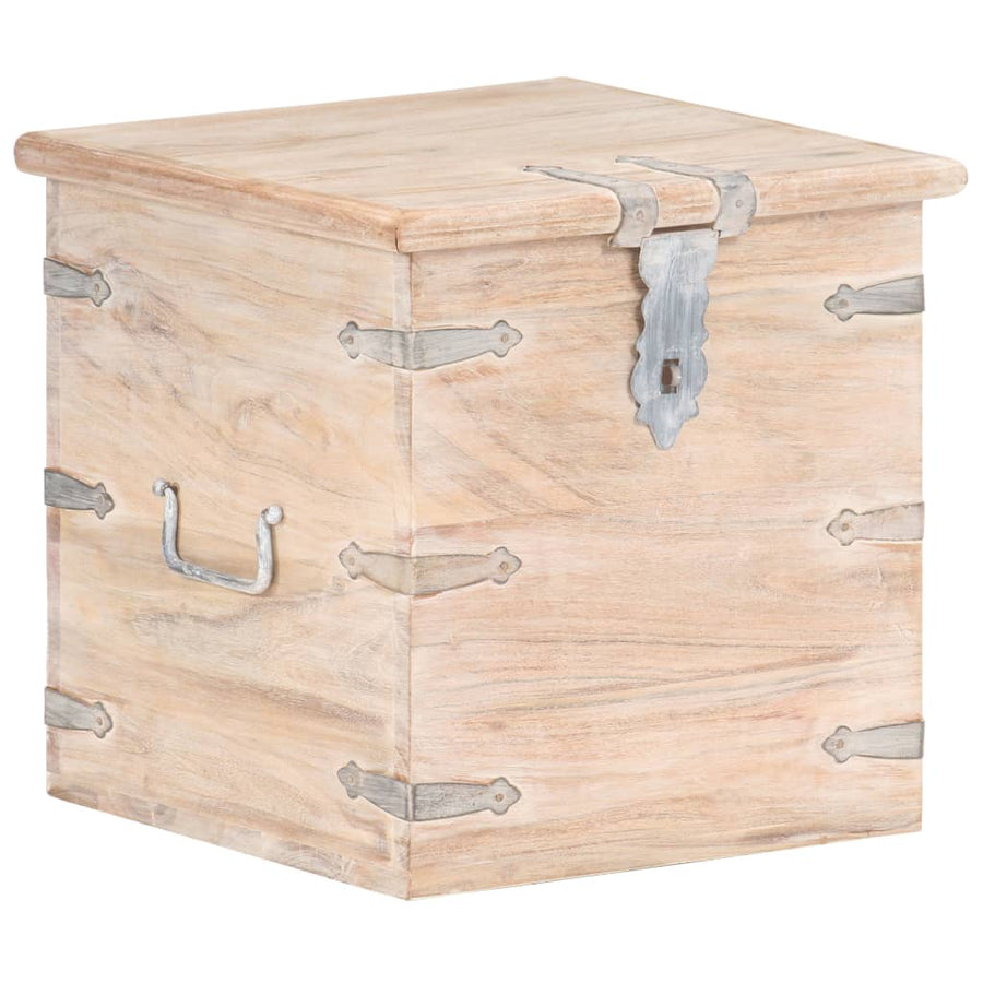 Opbergkist 40X40X40 Cm Massief Acaciahout 1 Lichtbruin